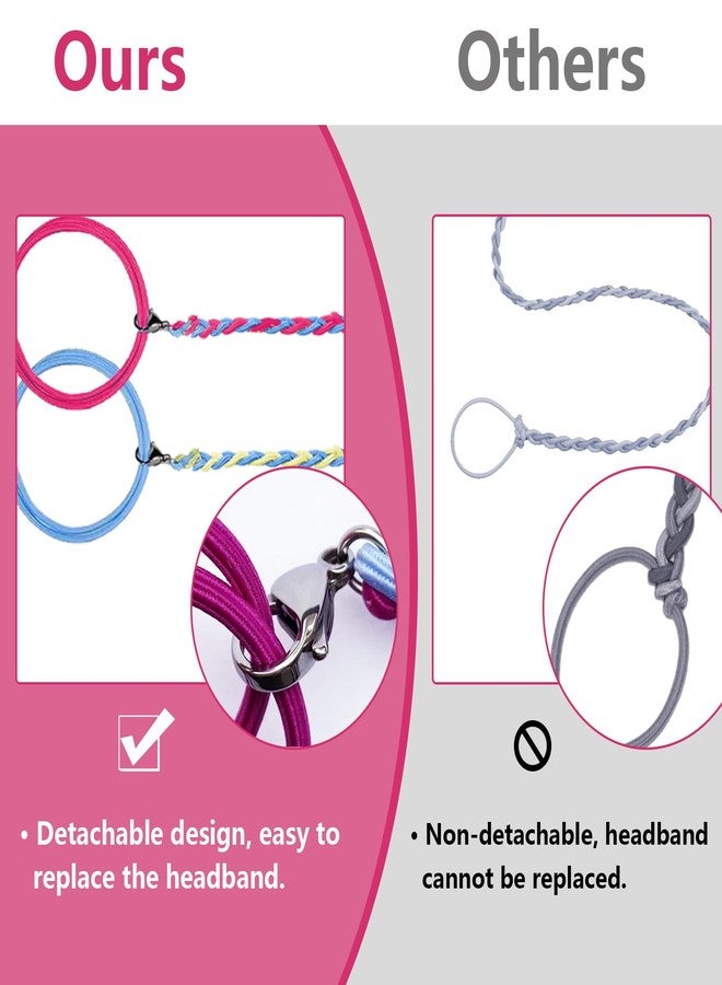 Charunee 5Pcs Rip Hair Tie Colorful Elastic Soft Beach Hair Wrap Strings for Women & Girls,Tangle Free Ponytail Wrap Around Hairs Tie Ideal for Surfing, Running, Exercising(25 In) - Image 4